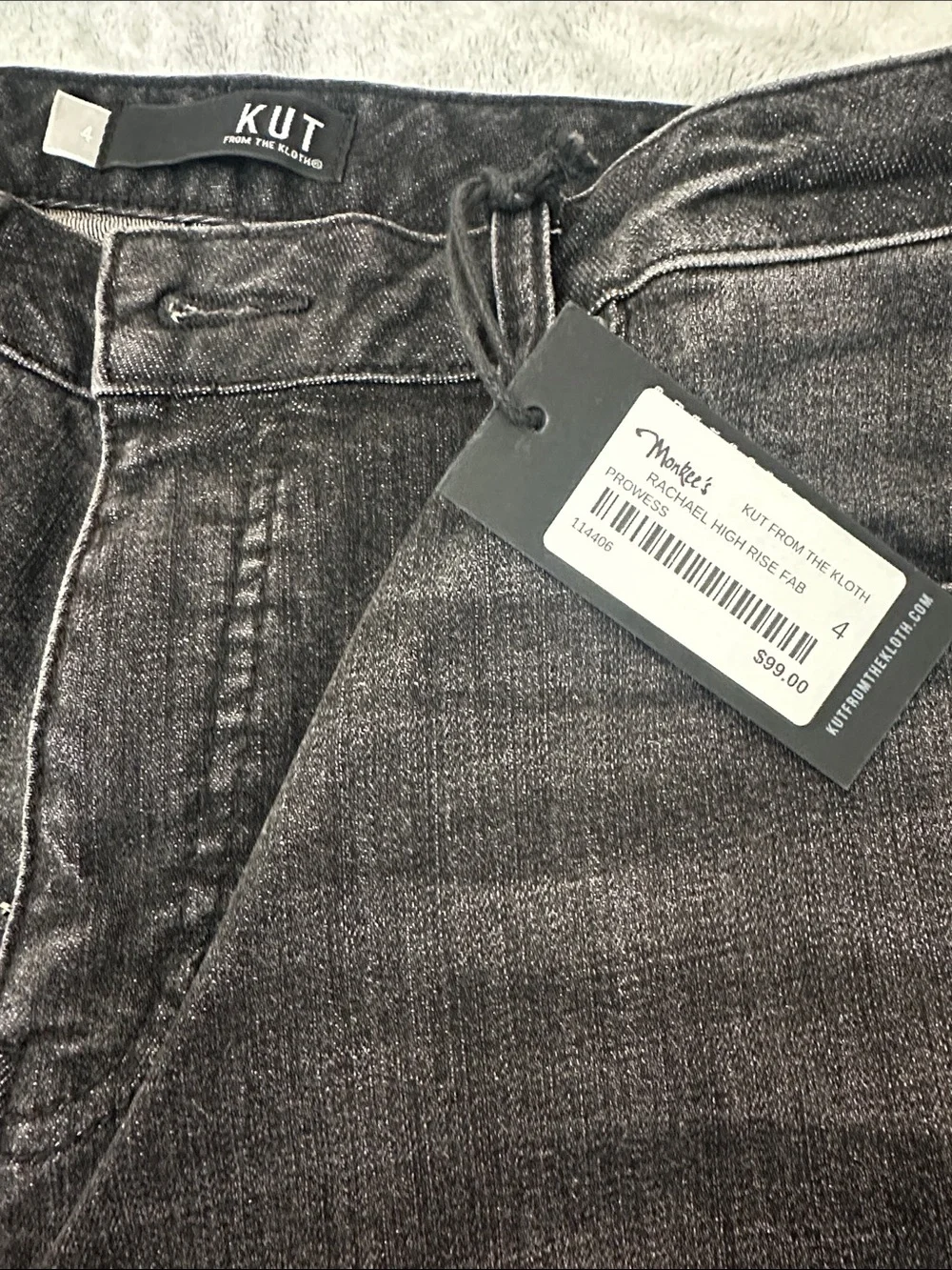 Kut from the Kloth Black Distressed Boyfriend Jeans